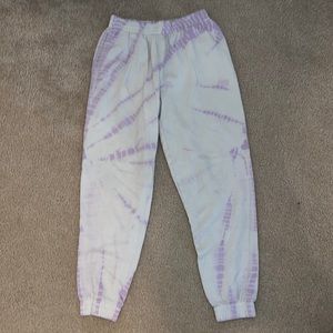 VS PINK sweatpants, size small, purple tie dye